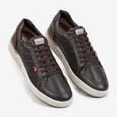 Tênis Masculino de Couro Chocolate Clint